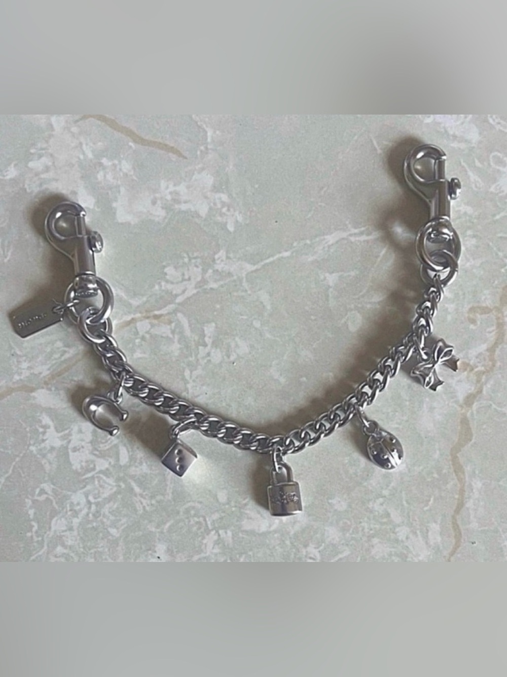 Coach Silver Charm Strap 11 inches